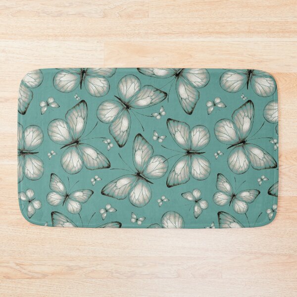 Item preview, Butterflies on light sea green  designed and sold by VannaShanha.