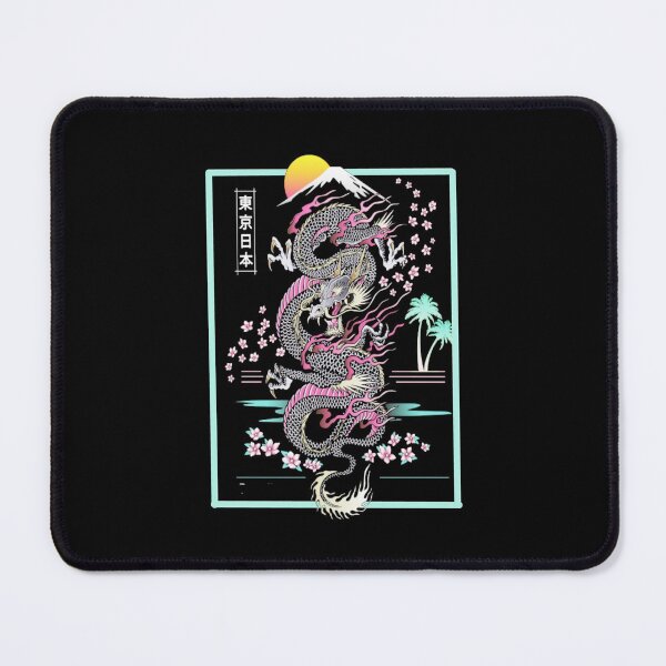 Item preview, Synthwave Retrowave Japanese Dragon  designed and sold by EightWinds.