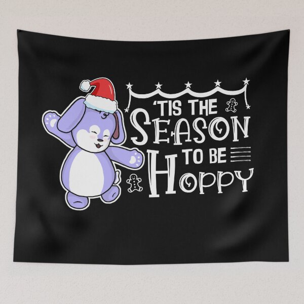 Item preview, 'Tis The Season To Be Hoppy | Punny Bunny | Christmas (Blue x Black) designed and sold by the-krisney-way.