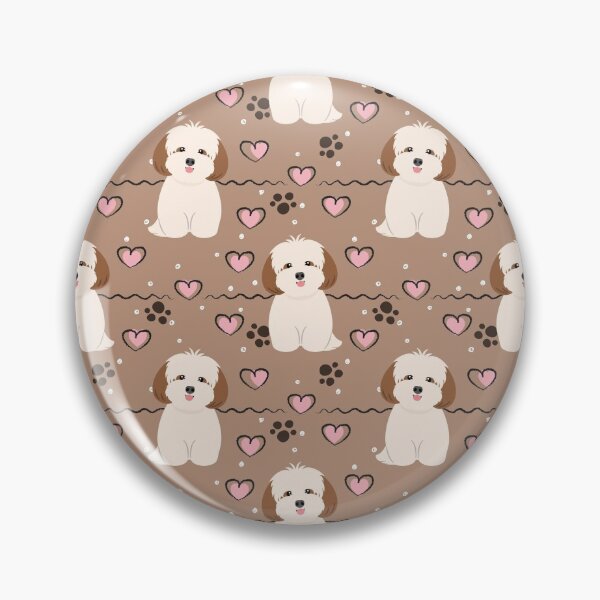 Item preview, Love Red Sable White Lhasa Apso Shih Tzu Dog designed and sold by Lulupainting.