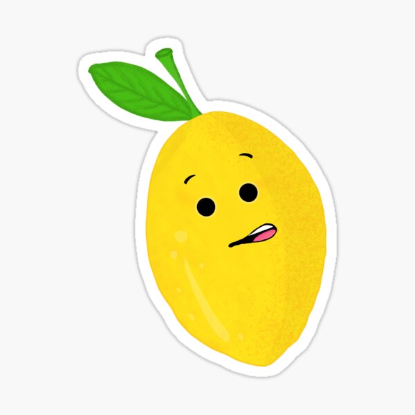Coole Zitrone mit etwas Lemon im Haar Sticker