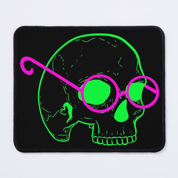 Item preview, Neon Skull with Glasses with Black Background designed and sold by Steampunk.Dragon.