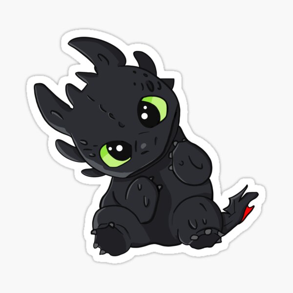 Baby Dragon kids, toothless, dragon night fury, how to train dragon  Sticker