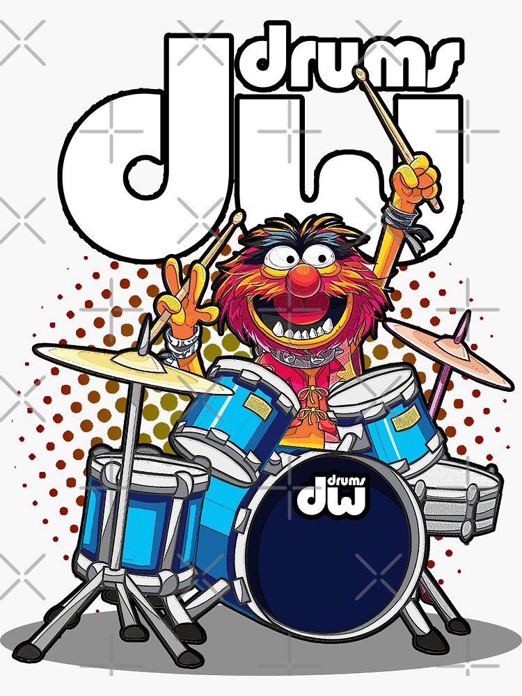 "ANIMAL DRUMMER DW DRUMS" Sticker for Sale by TEEjDESIGN Redbubble