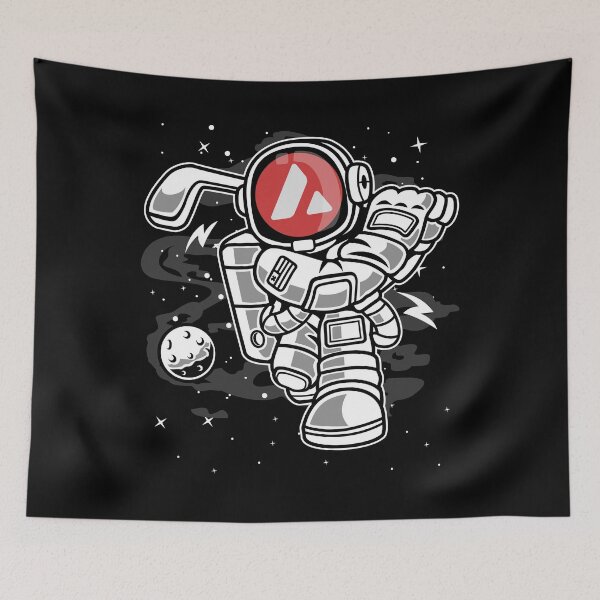 Item preview, Astronaut Golf Avalanche AVAX Coin To The Moon Crypto Token Cryptocurrency Blockchain Wallet designed and sold by AriellaGross.