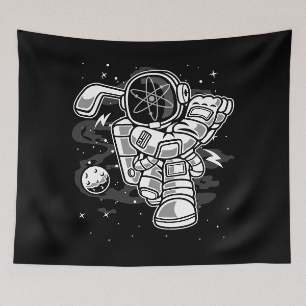 Item preview, Astronaut Golf Cosmos ATOM Coin To The Moon Crypto Token Cryptocurrency Blockchain Wallet designed and sold by AriellaGross.