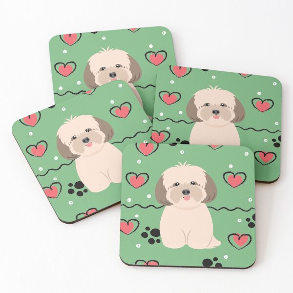 Item preview, Love Brown Sable Lhasa Apso Shih Tzu Dog designed and sold by Lulupainting.