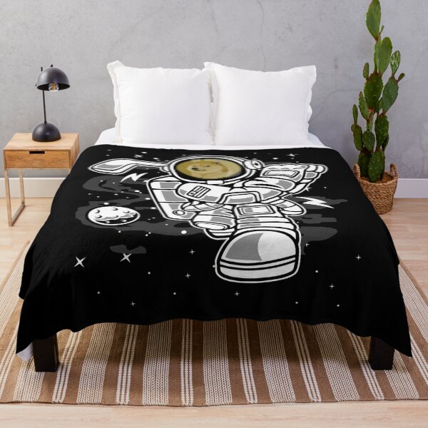Item preview, Astronaut Golf Dogecoin DOGE Coin To The Moon Crypto Token Cryptocurrency Blockchain Wallet designed and sold by AriellaGross.