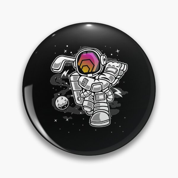 Item preview, Astronaut Golf HEX Coin To The Moon Crypto Token Cryptocurrency Blockchain Wallet designed and sold by AriellaGross.