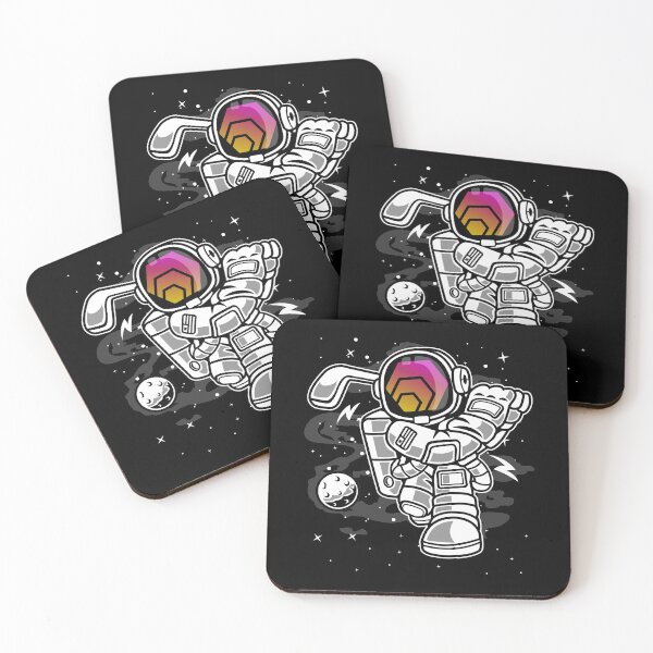 Item preview, Astronaut Golf HEX Coin To The Moon Crypto Token Cryptocurrency Blockchain Wallet designed and sold by AriellaGross.