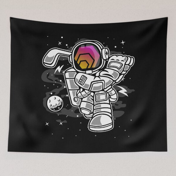 Item preview, Astronaut Golf HEX Coin To The Moon Crypto Token Cryptocurrency Blockchain Wallet designed and sold by AriellaGross.
