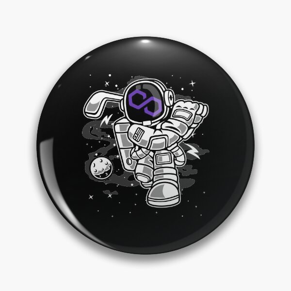 Item preview, Astronaut Golf Polygon Matic Coin To The Moon Crypto Token Cryptocurrency Blockchain Wallet designed and sold by AriellaGross.