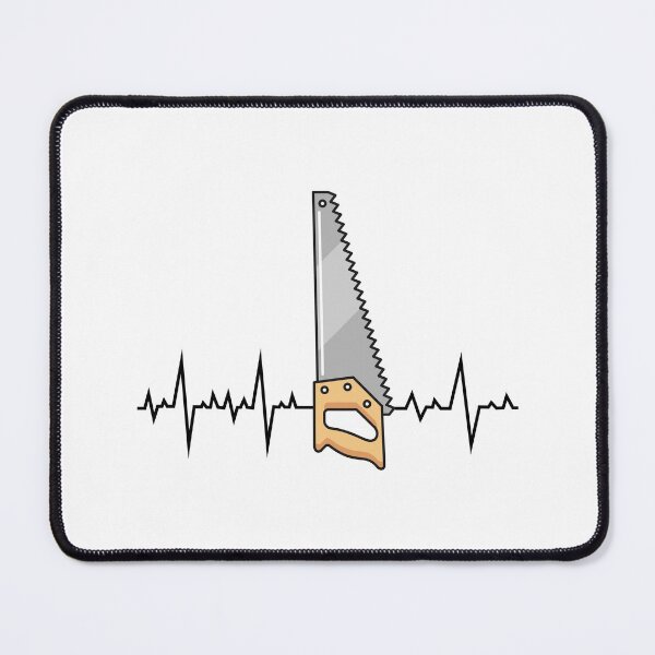 Item preview, Carpenter Woodworker Woodwork Hand saw Heartbeat Pulse designed and sold by CuteDesigns1.