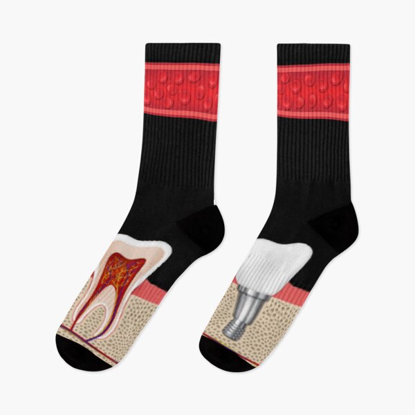 Artikelvorschau, Zahnanatomie Implantatspezialist Zähne Zahnarzthelferin Dental Squad Studenten Socken Lustiger Zahnarzt entworfen und verkauft von NOorYES.