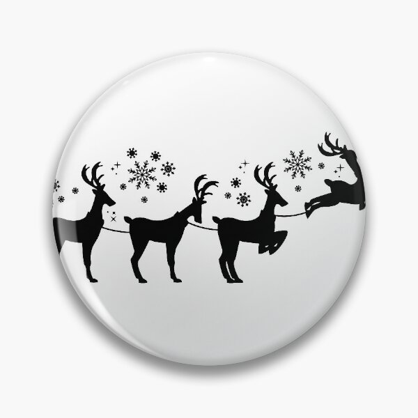 Item preview, Rein deer -silhouettes with snow flakes falling- stickers ,posters ,t-shirts ,giftcards designed and sold by Designerstown.