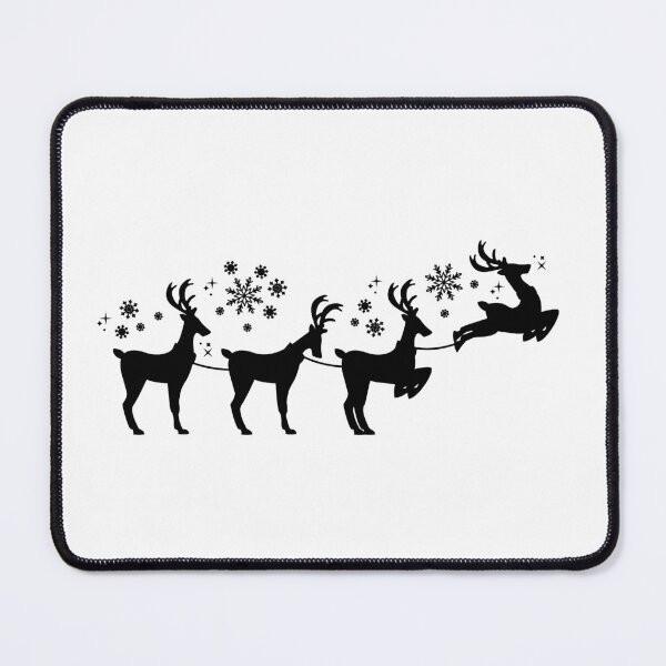 Item preview, Rein deer -silhouettes with snow flakes falling- stickers ,posters ,t-shirts ,giftcards designed and sold by Designerstown.