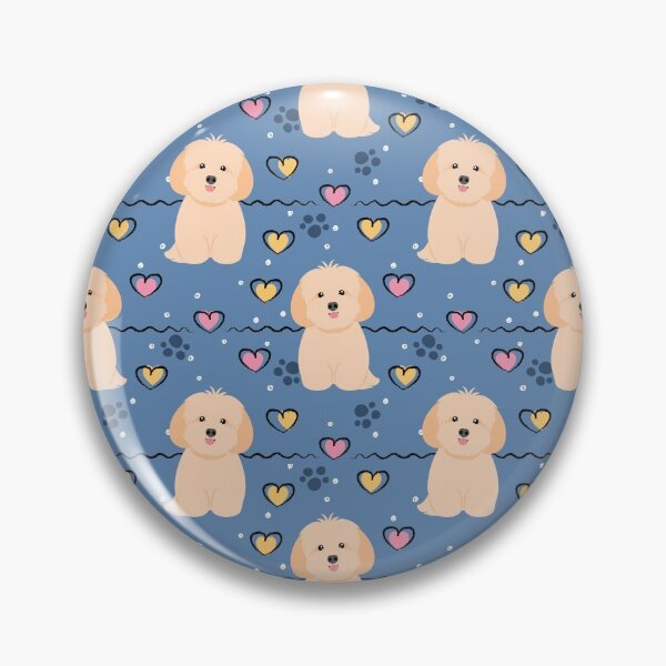 Item preview, Love Cream Apricot Lhasa Apso Shih Tzu Dog designed and sold by Lulupainting.