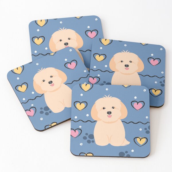 Item preview, Love Cream Apricot Lhasa Apso Shih Tzu Dog designed and sold by Lulupainting.