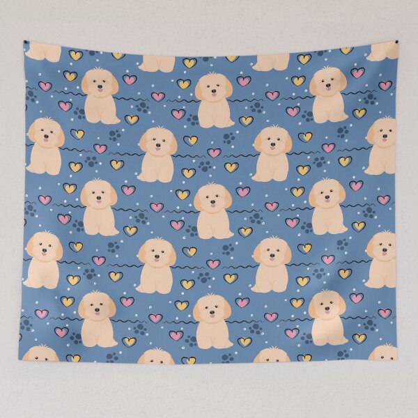Item preview, Love Cream Apricot Lhasa Apso Shih Tzu Dog designed and sold by Lulupainting.