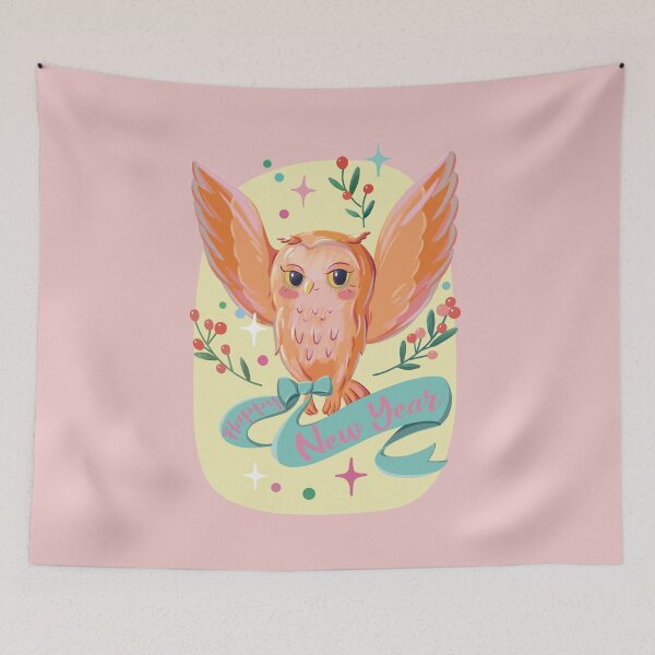 Item preview, Happy new year cute owl designed and sold by Yunipop.