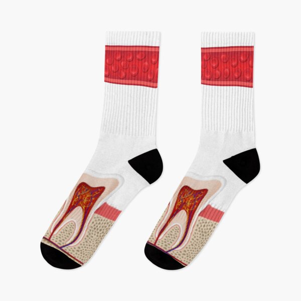 Item preview, Tooth Anatomy Implant Specialist Teeth Dental Assistant Dental Squad Students Socks Funny Dentist designed and sold by NOorYES.