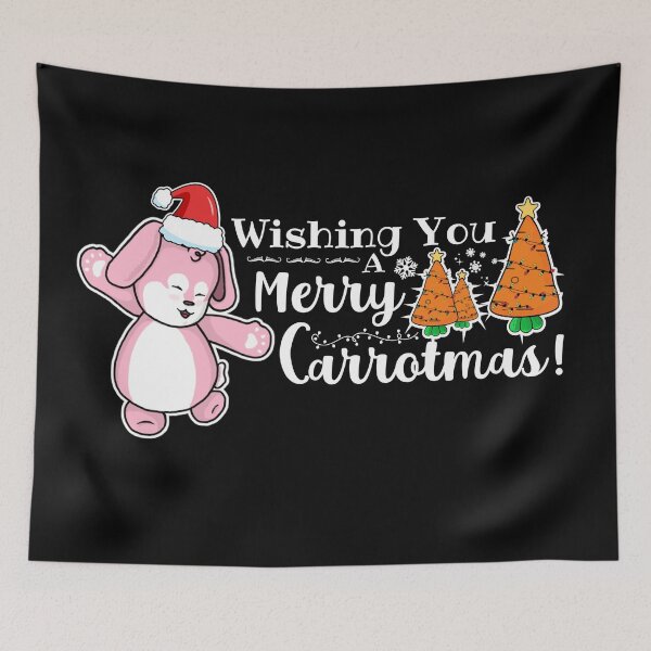 Item preview, Wishing You A Merry Carrotmas! | Punny Bunny | Christmas (Pink x Black) designed and sold by the-krisney-way.