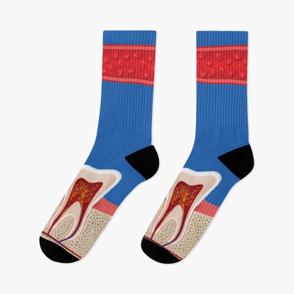 Artikelvorschau, Zahn Anatomie Implantat Spezialist Geschenkidee Zähne Zahnarzthelferin Dental Squad Studenten Socken Lustiger Zahnarzt entworfen und verkauft von NOorYES.