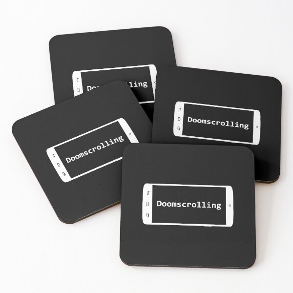 Item preview, funny doomscrolling simple design in white designed and sold by artirio.