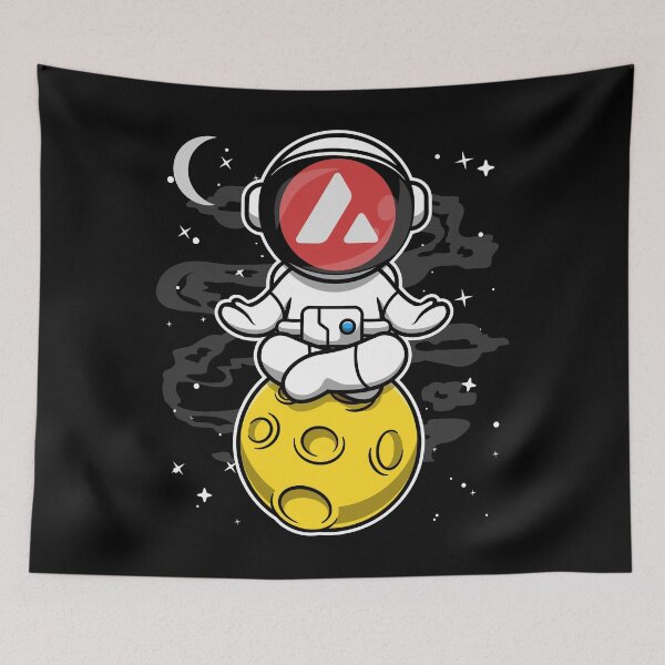 Item preview, Astronaut Yoga Avalanche Avax Coin To The Moon Crypto Token Blockchain Cryptocurrency Wallet designed and sold by JaxonBrown.