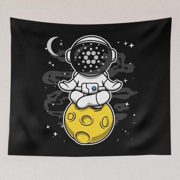 Item preview, Astronaut Yoga Cardano ADA Coin To The Moon Crypto Token Blockchain Cryptocurrency Wallet designed and sold by JaxonBrown.