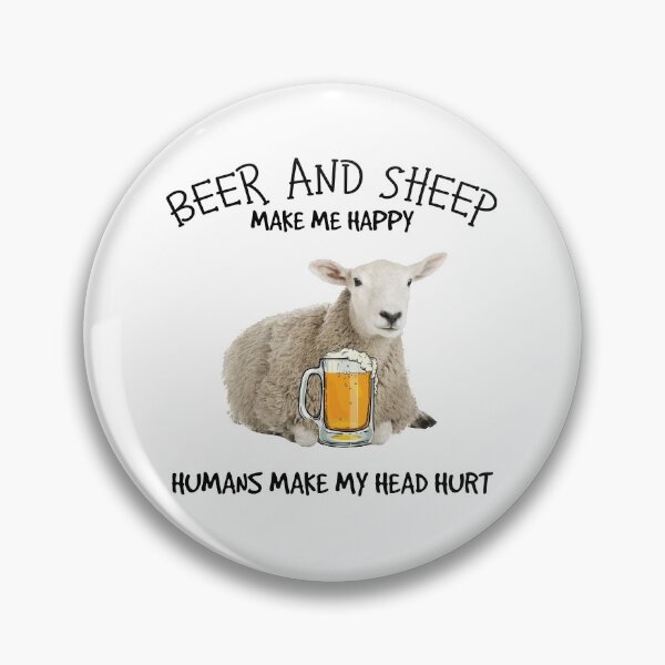 Item preview, Beer And Sheeo Make Me Happy Humans Make My Head Hurt designed and sold by maithithuha.