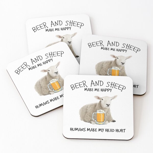 Item preview, Beer And Sheeo Make Me Happy Humans Make My Head Hurt designed and sold by maithithuha.