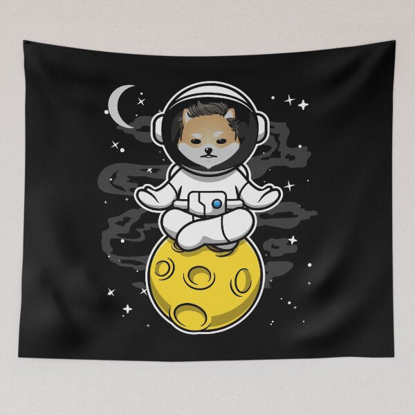 Item preview, Astronaut Yoga Dogelon Mars ELON Coin To The Moon Crypto Token Blockchain Cryptocurrency Wallet designed and sold by JaxonBrown.