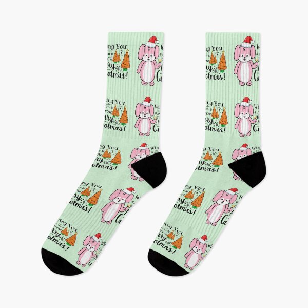 Item preview, Wishing You And Your Burrow Merry Carrotmas! | Punny Bunny | Christmas (Pink x White) designed and sold by the-krisney-way.
