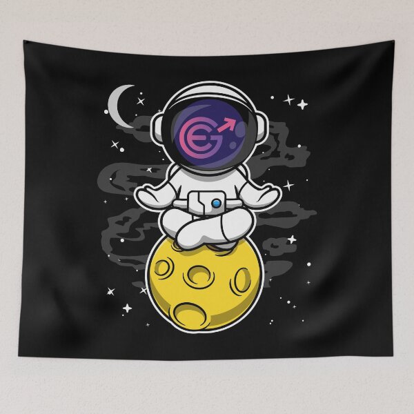 Item preview, Astronaut Yoga Evergrow EGC Coin To The Moon Crypto Token Blockchain Cryptocurrency Wallet designed and sold by JaxonBrown.
