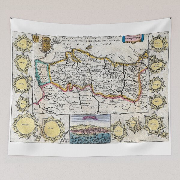 Item preview, Map of Portugal - 1747 designed and sold by paulrommer.