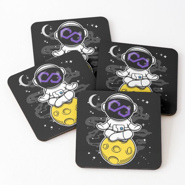 Item preview, Astronaut Yoga Polygon Matic Coin To The Moon Crypto Token Blockchain Cryptocurrency Wallet designed and sold by JaxonBrown.