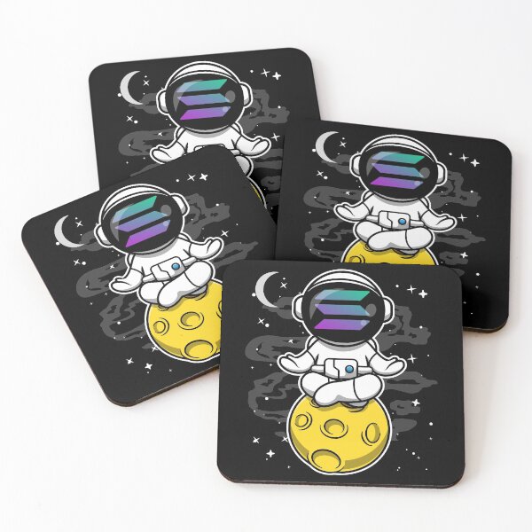 Item preview, Astronaut Yoga Solana SOL Coin To The Moon Crypto Token Blockchain Cryptocurrency Wallet designed and sold by JaxonBrown.