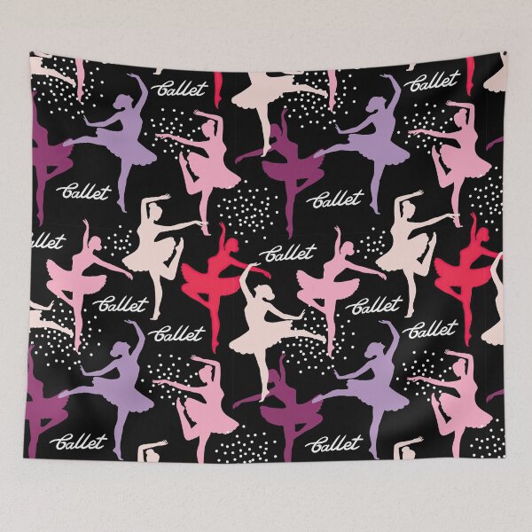 Item preview, Ballet Silhouettes On Black Background  designed and sold by WillaldShop.