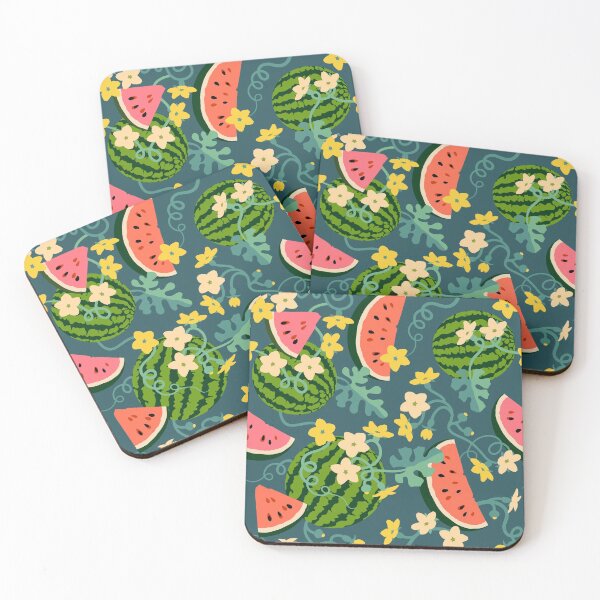 Item preview, Watermelons, slices, leaves, flowers designed and sold by WillaldShop.