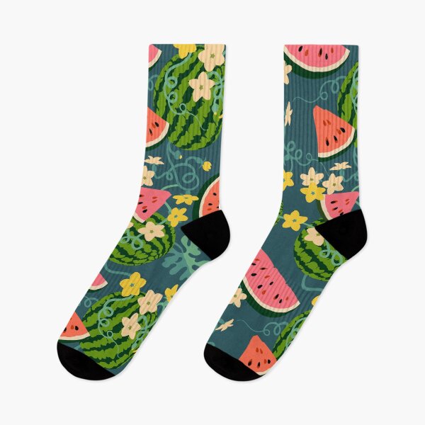 Item preview, Watermelons, slices, leaves, flowers designed and sold by WillaldShop.