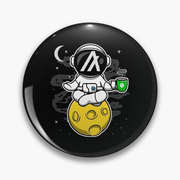 Artikelvorschau, Astronaut Yoga Kaffee Algorand ALGO Coin To The Moon Crypto Token Blockchain Cryptocurrency Wallet entworfen und verkauft von JaxonBrown.