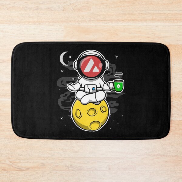 Item preview, Astronaut Yoga Coffee Avalanche Avax Coin To The Moon Crypto Token Blockchain Cryptocurrency Wallet designed and sold by JaxonBrown.