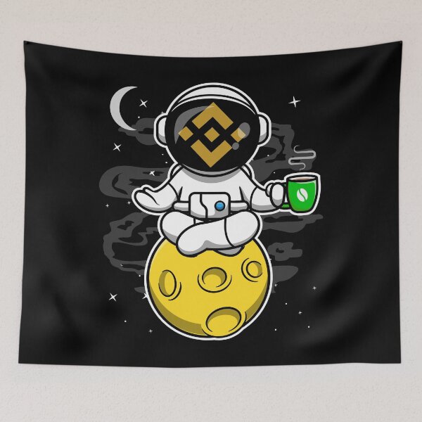 Item preview, Astronaut Yoga Coffee Binance BNB Coin To The Moon Crypto Token Blockchain Cryptocurrency Wallet designed and sold by JaxonBrown.