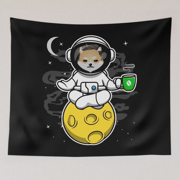 Item preview, Astronaut Yoga Coffee Dogelon Mars ELON Coin To The Moon Crypto Token Blockchain Cryptocurrency Wallet designed and sold by JaxonBrown.