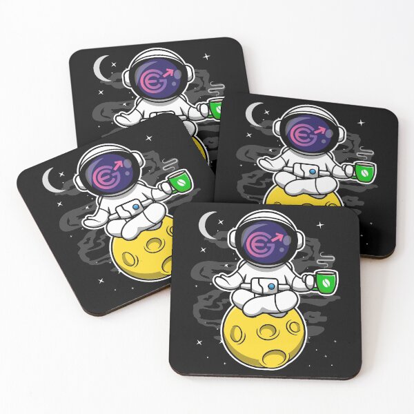 Item preview, Astronaut Yoga Coffee Evergrow EGC Coin To The Moon Crypto Token Blockchain Cryptocurrency Wallet designed and sold by JaxonBrown.