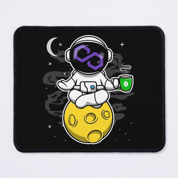 Item preview, Astronaut Yoga Coffee Polygon Matic Coin To The Moon Crypto Token Blockchain Cryptocurrency Wallet designed and sold by JaxonBrown.