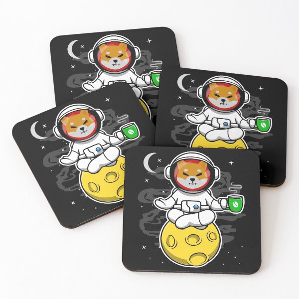 Item preview, Astronaut Yoga Coffee Shiba Inu SHIB Coin To The Moon Crypto Token Blockchain Cryptocurrency Wallet designed and sold by JaxonBrown.