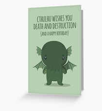 Cthulhu wishes you death - Card Greeting Card