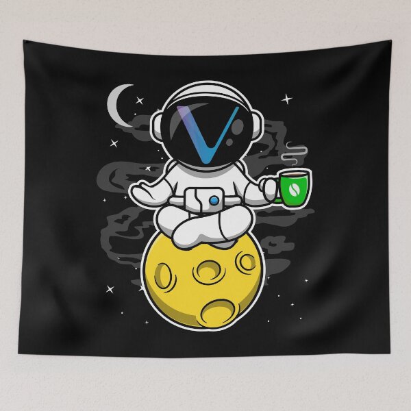 Item preview, Astronaut Yoga Coffee Vechain VET Coin To The Moon Crypto Token Blockchain Cryptocurrency Wallet designed and sold by JaxonBrown.